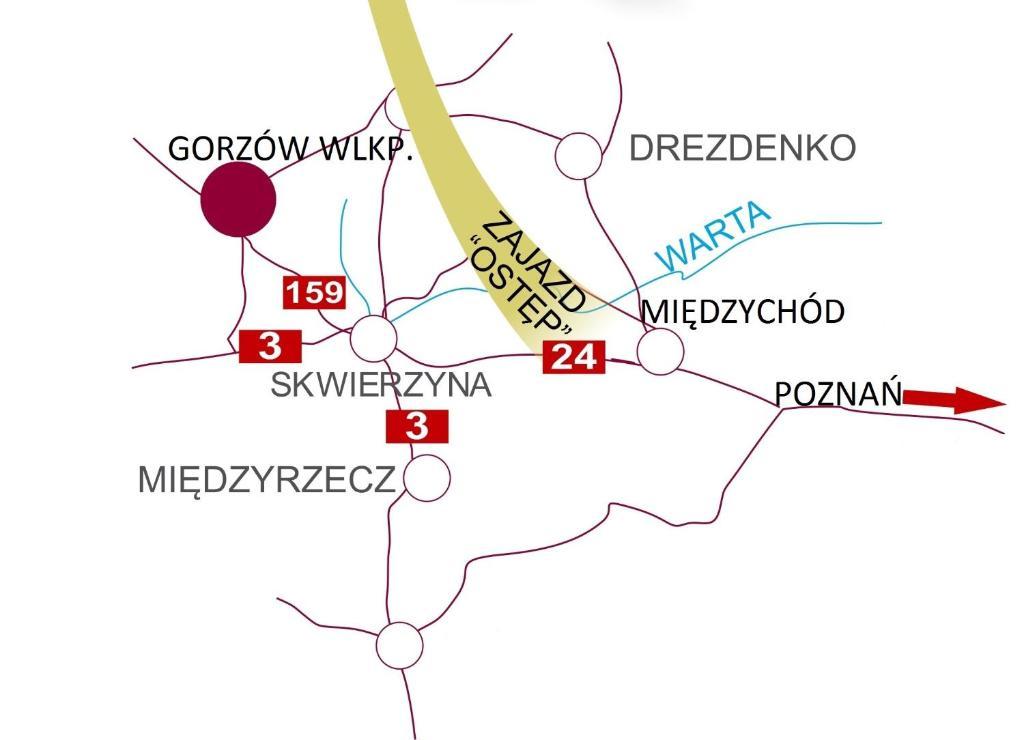 Zajazd Ostep Gorzyń Esterno foto